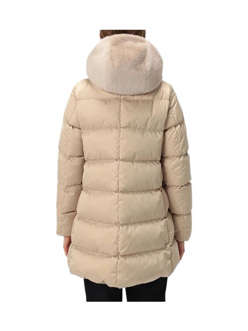 PIUMINO HERNO A-SHAPE IN RASO E ECOPELLICCIA HERNO | PI001934D12170Z1985 CHANTILLY